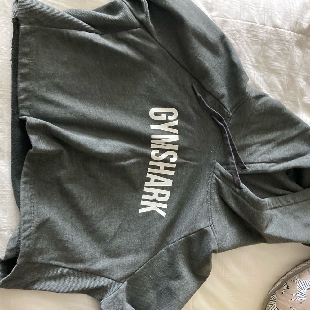 Gymshark cropped gray hoodie